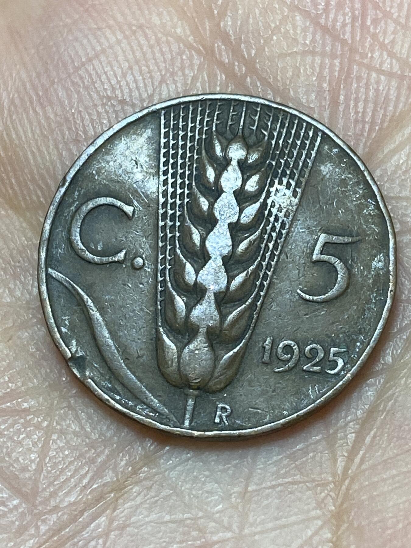 2026年第二十七场(总第一百九十六场）外国好品散币场(免佣金) 意大利王国1925年5分(维托里奥·埃马努埃莱三世第三套)