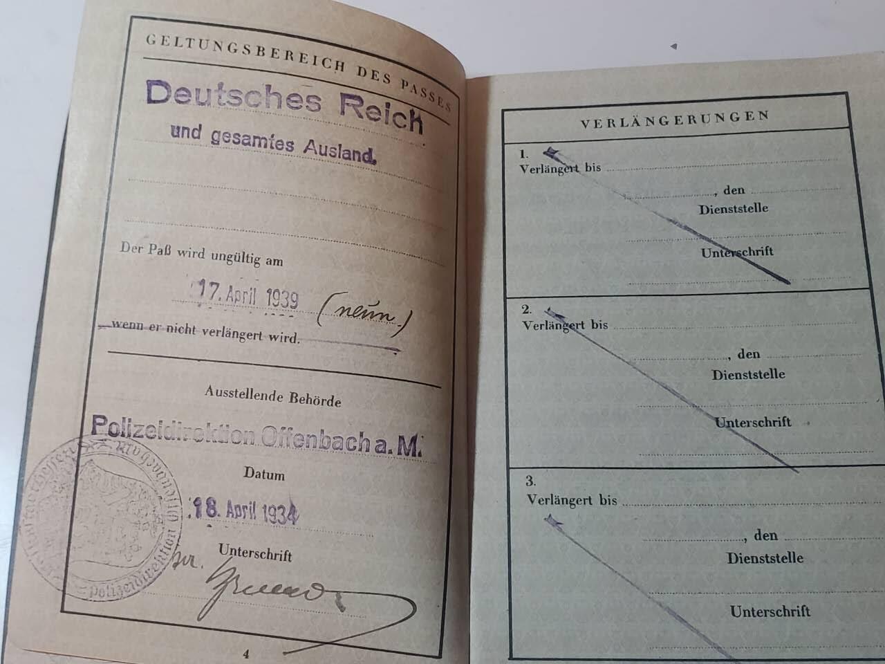 韵星假日军品类拍卖第41期 -- Rimey Holidays Militaria Auction 41 魏玛共和国-德意志第三帝国护照 保存完好