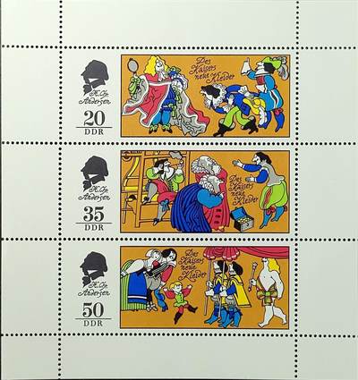 ↓君缘收藏744期☞钱币邮品↓无佣金、可寄存、满30元包邮  - 德国邮票东德，1975年童话(第十组):安徒生童话《皇帝的新衣》小版张