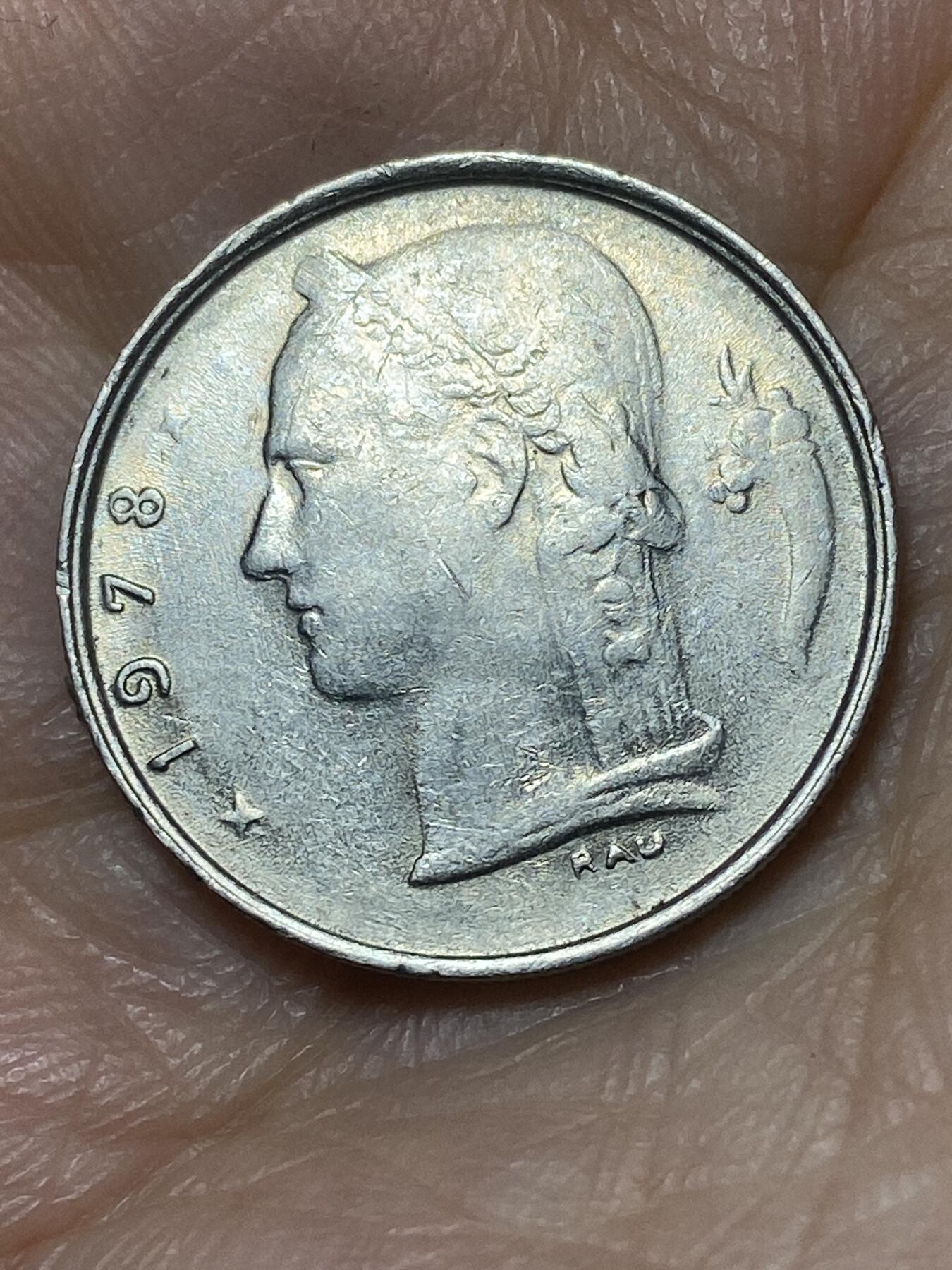 2026年第二十六场(总第一百九十五场）外国好品散币场(免佣金) 比利时🇧🇪1978年1法郎(博杜安一世，荷语版)