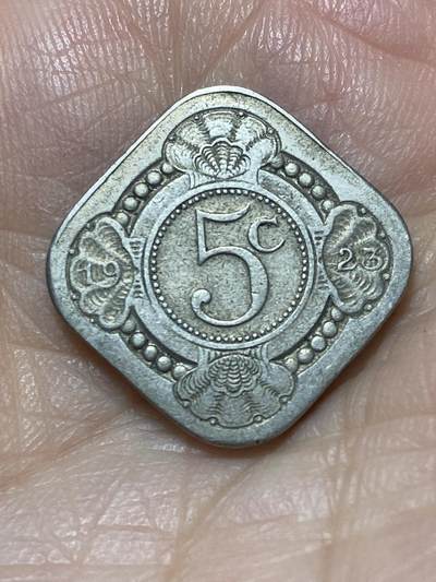 2026年第二十六场(总第一百九十五场）外国好品散币场(免佣金) - 少见–荷兰🇳🇱1923年5分(威廉明娜女王时期)