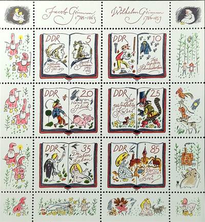 ↓君缘收藏744期☞钱币邮品↓无佣金、可寄存、满30元包邮  - 德国邮票东德，1985年童话(第十五组):格林兄弟诞辰200周年·《勇敢的小裁缝》等小版张