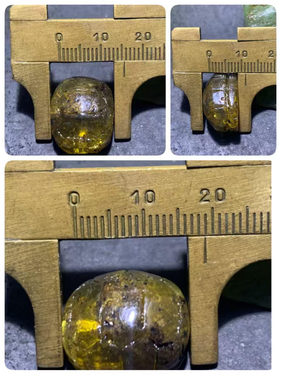 天然通货乌克兰蜜蜡雕刻龟壳寓意，富甲天下，一个，