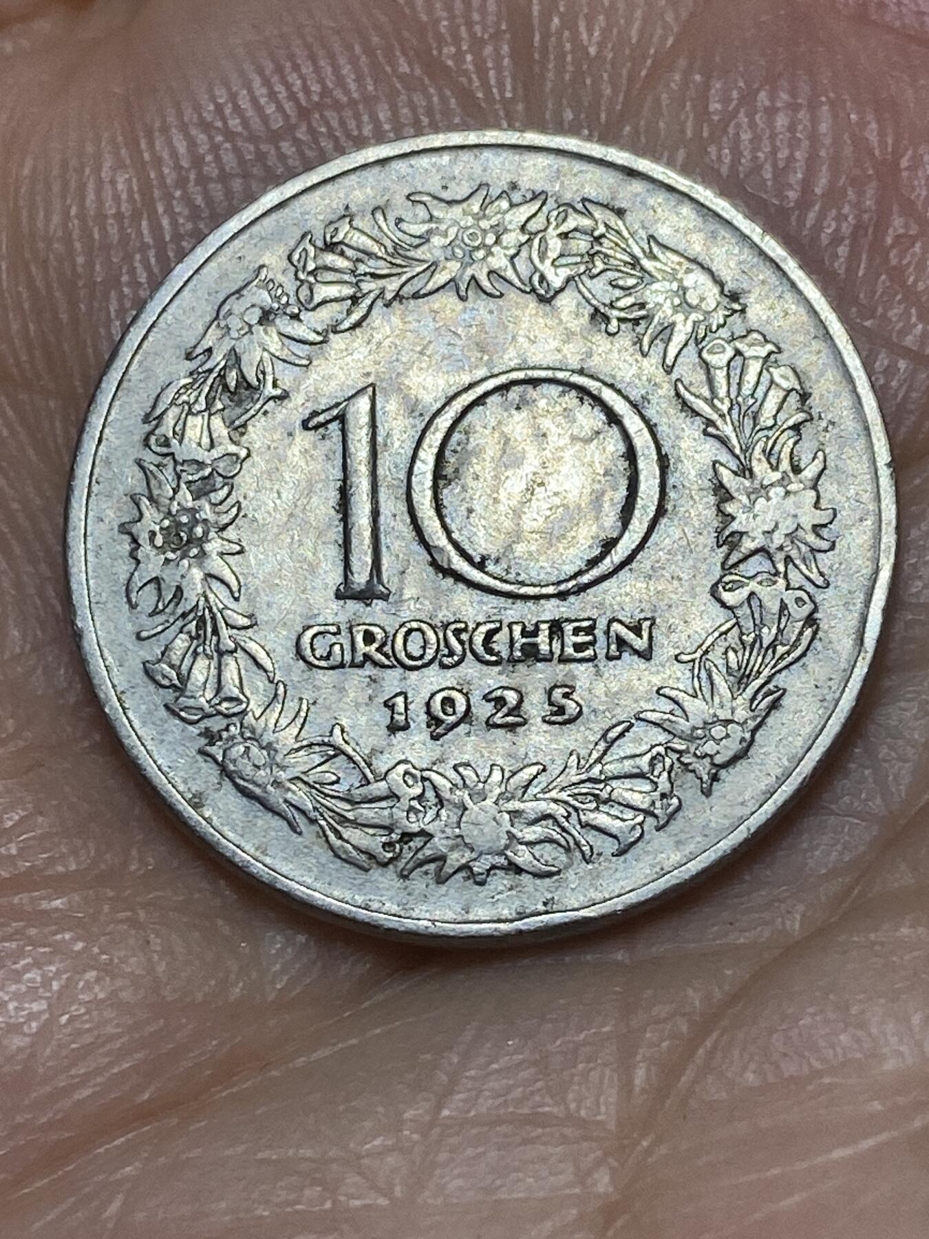 2026年第二十六场(总第一百九十五场）外国好品散币场(免佣金) 奥地利🇦🇹1925年10格罗申(二战前共和国时期第二套)