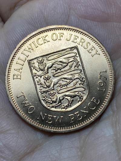 2026年第二十七场(总第一百九十六场）外国好品散币场(免佣金) - 原光好品–英属泽西岛🇯🇪1971年2新便士(伊丽莎白二世中年花冠，十进制第一套首发年)