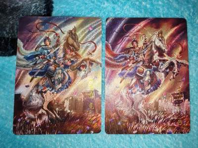 买就送PR！！龙虎卡牌-七六场（满200元包邮，无佣金，每周六结拍，欢迎送拍） - 粗闪2张 百里卡牌 嘉宁水浒 - 扈三娘 (原画+异画)