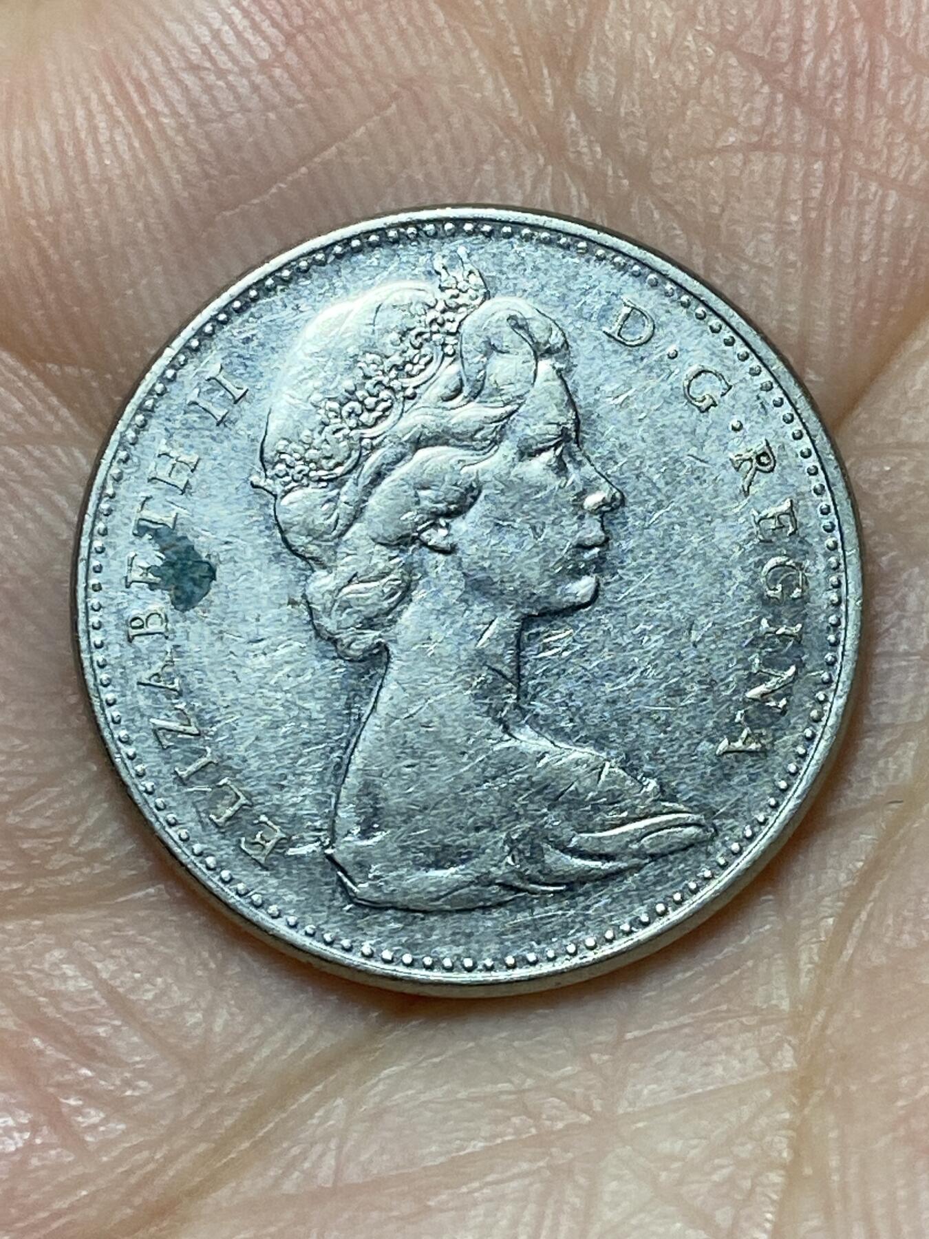 2026年第二十七场(总第一百九十六场）外国好品散币场(免佣金) 加拿大🇨🇦1968年5分(伊丽莎白二世中年花冠第一版)