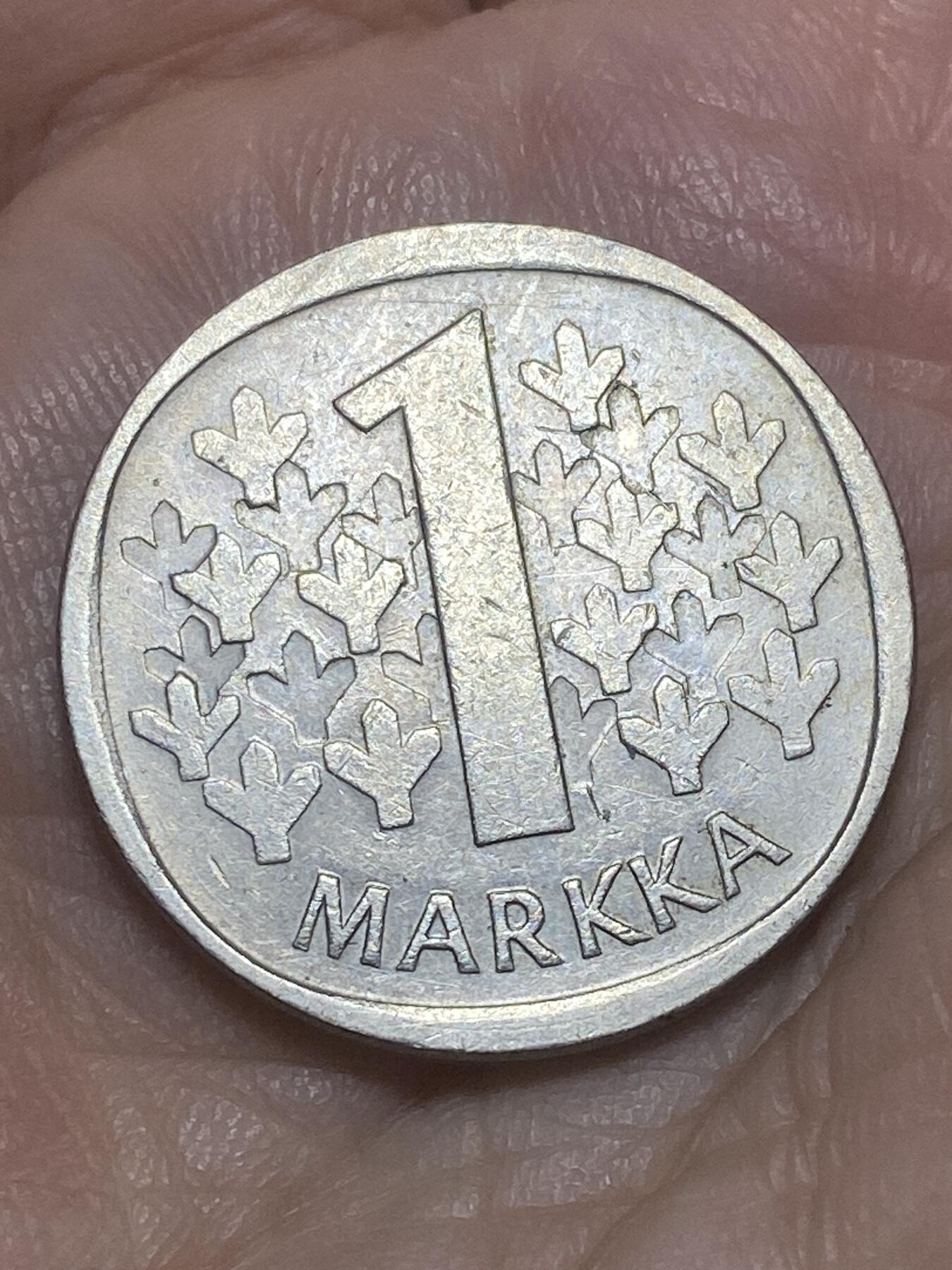 2026年第二十六场(总第一百九十五场）外国好品散币场(免佣金) 芬兰🇫🇮1972年1马克(独立后第三套早期，S标)