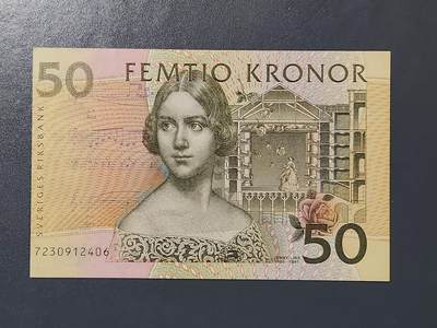 2月15号晚上8点 外国纸币自动截拍第26场 - 初版 瑞典50新品