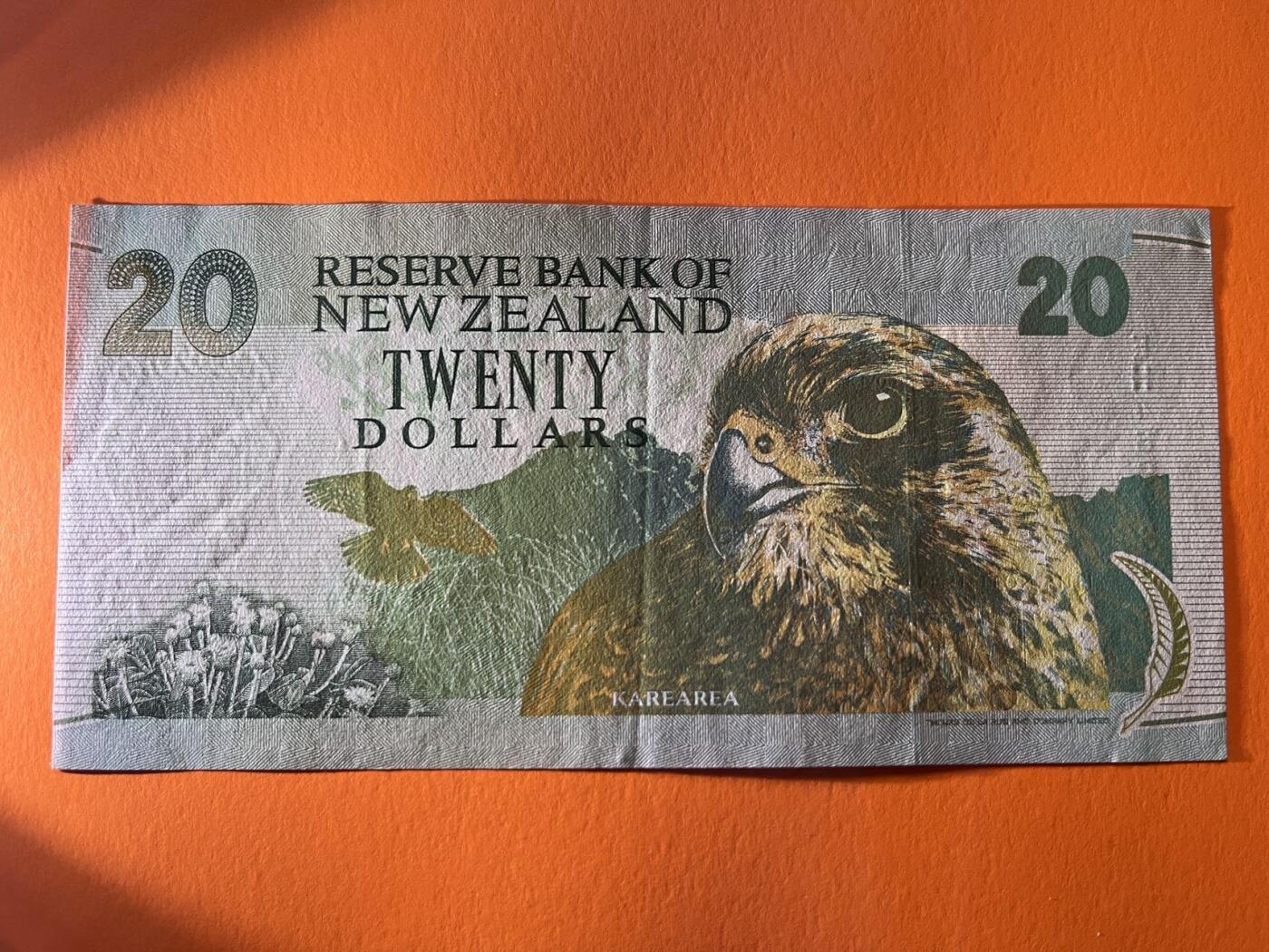 世界各国纸币拍卖 新西兰20元 实物图