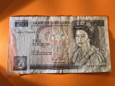 世界各国纸币拍卖 - 英国10英镑 实物图
