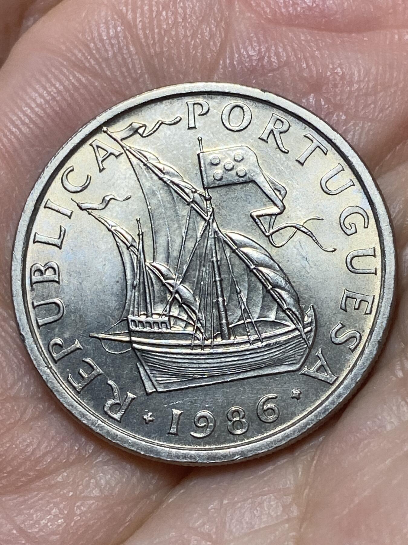 2026年第二十七场(总第一百九十六场）外国好品散币场(免佣金) 原光好品–葡萄牙🇵🇹1986年5埃斯库多(共和国时期第五套)