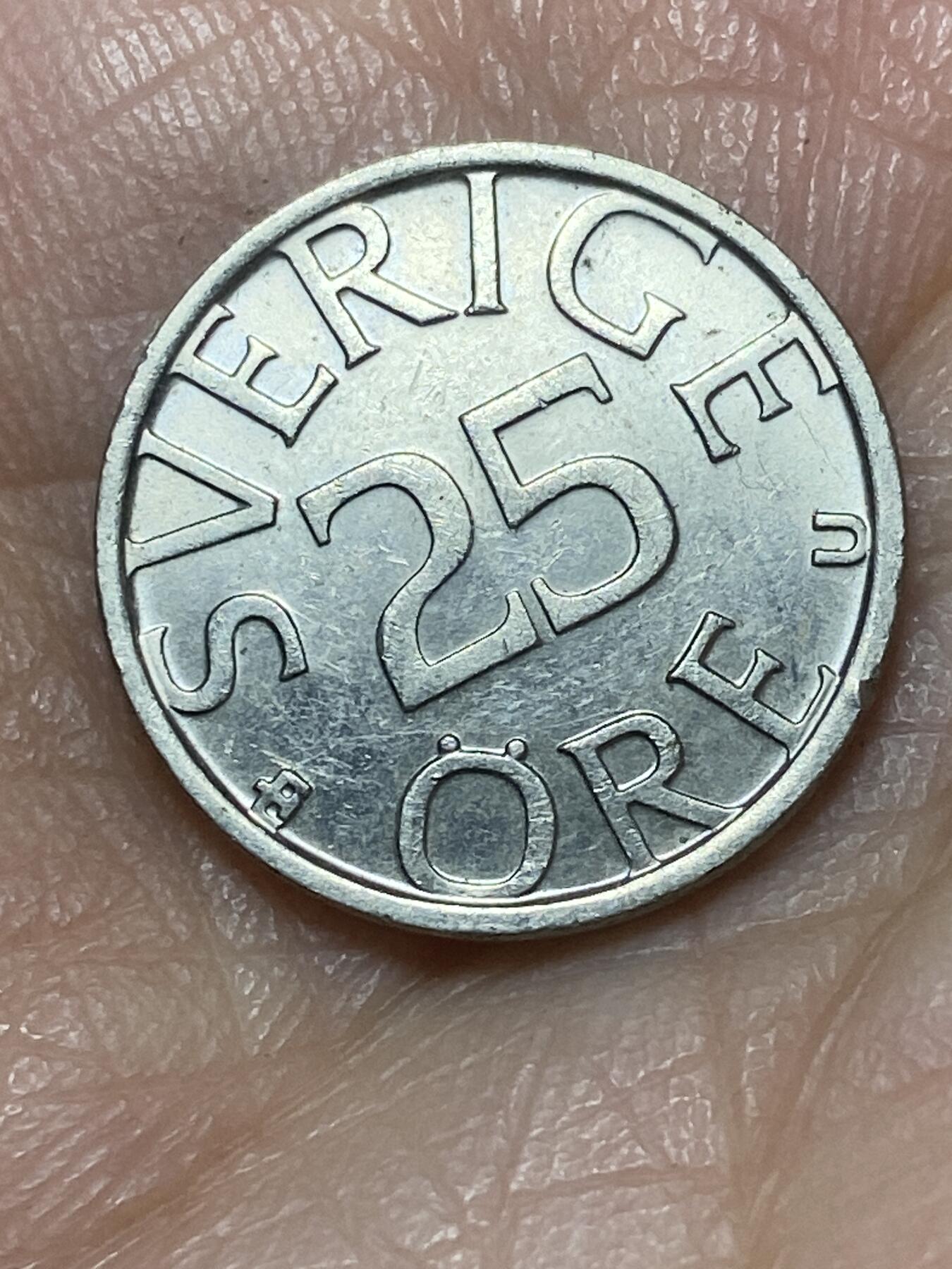 2026年第二十六场(总第一百九十五场）外国好品散币场(免佣金) 瑞典🇸🇪1978年25欧尔(卡尔十六世古斯塔夫，第一版，U标)