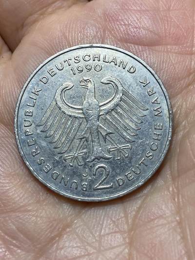 2026年第二十七场(总第一百九十六场）外国好品散币场(免佣金) - 德国🇩🇪1990年2德国马克(J标，汉堡造)