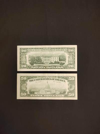 小头美元两张，流通好品 - 小头美元两张，流通好品