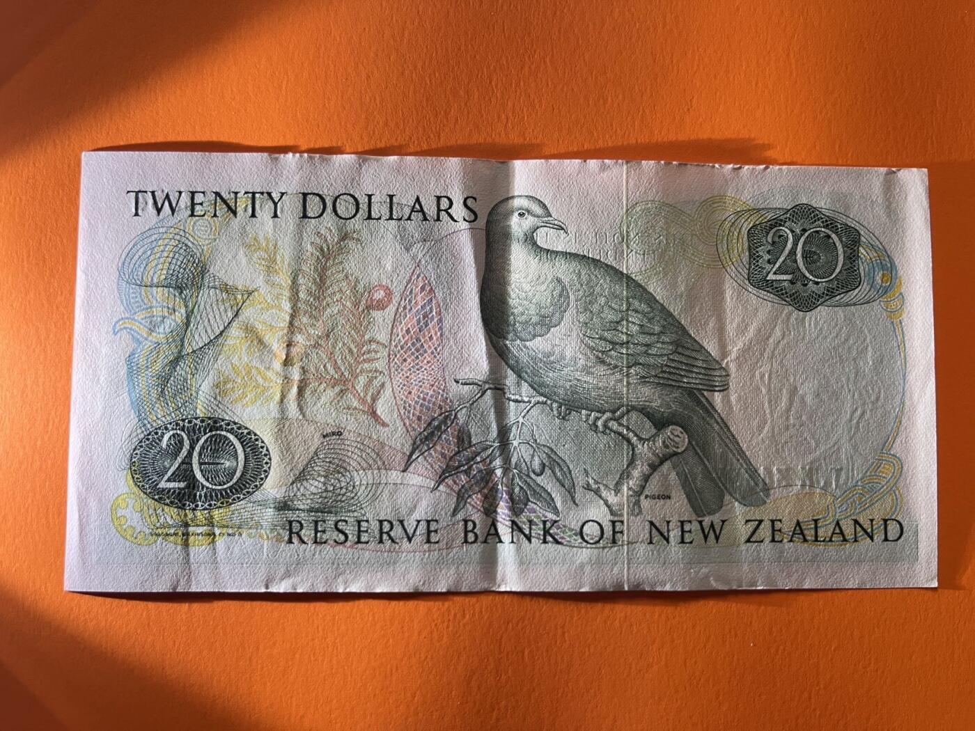 世界各国纸币拍卖 1989～92年 新西兰20元 实物图