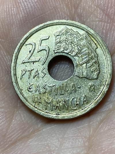 2026年第二十七场(总第一百九十六场）外国好品散币场(免佣金) - 西班牙🇪🇸1996年25比塞塔(卡斯蒂利亚–拉曼恰自治区纪念币)