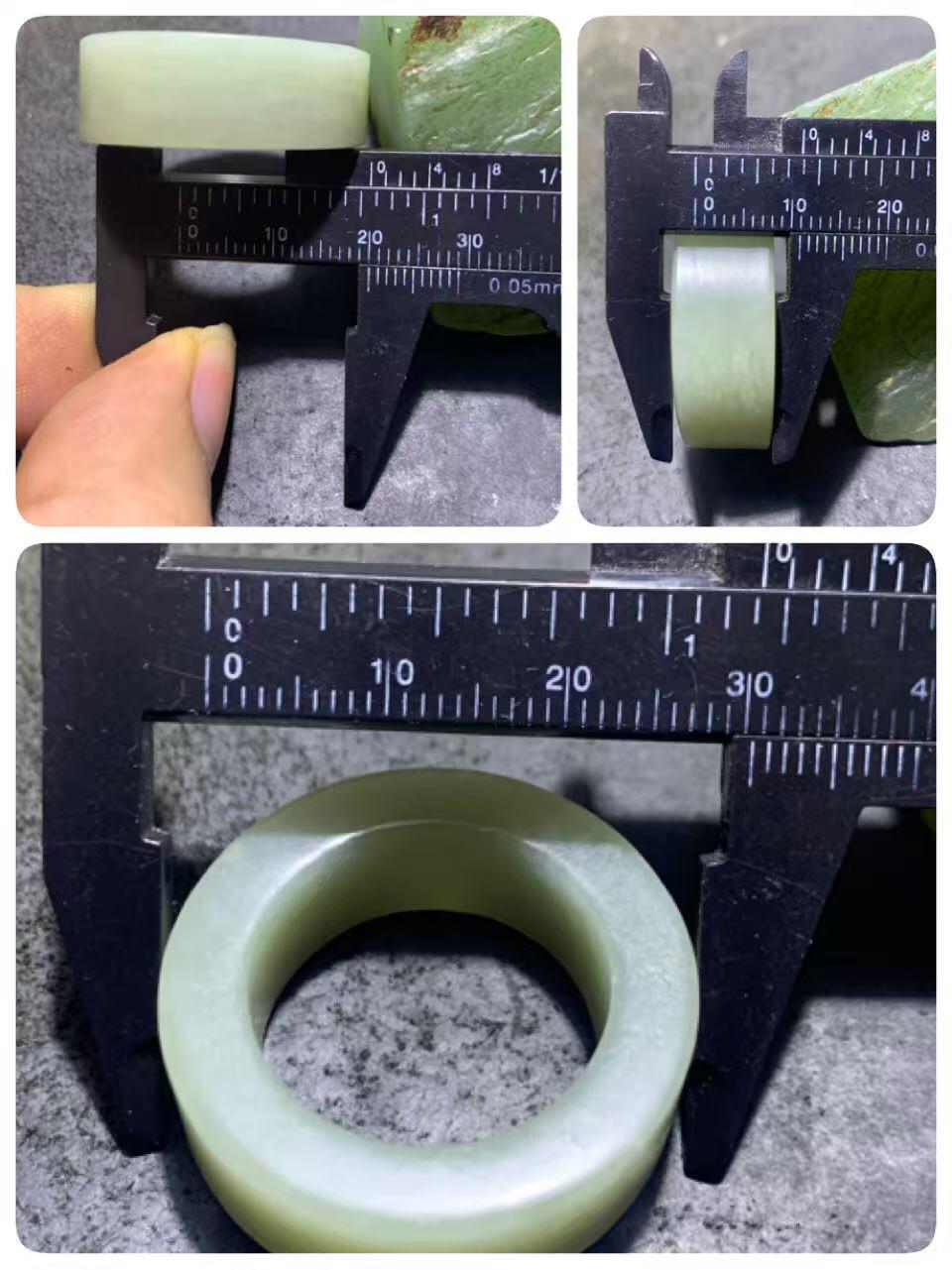 精美天然青海料和田玉扳指一个，