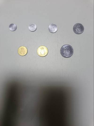 【20260218】非全新纸币和硬币第336场 - 圣马力诺7枚硬币全套，稀少