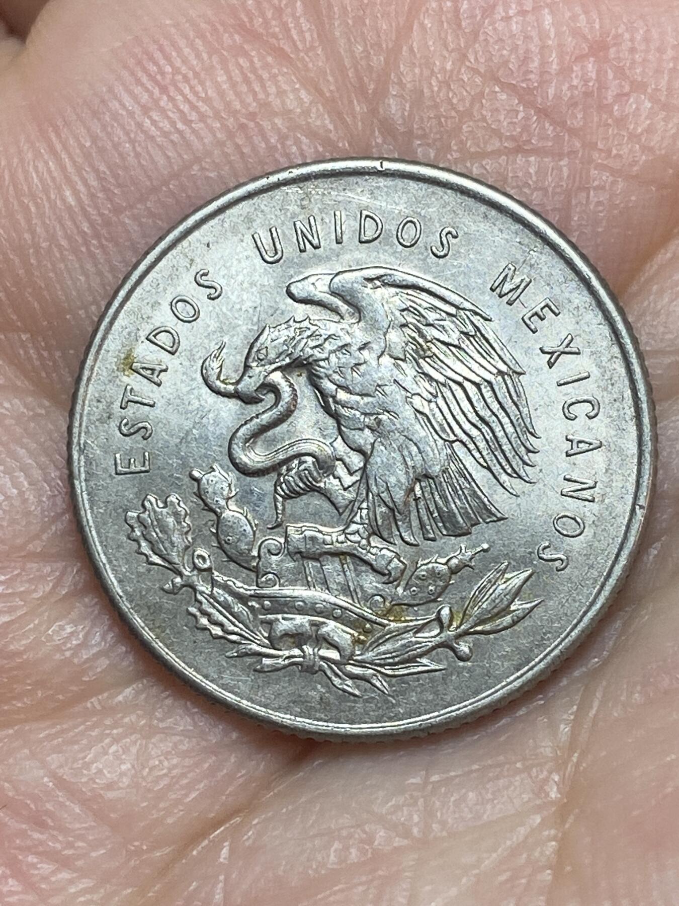 2026年第二十八场(总第一百九十七场）新春初七特拍场(佣金3%最低1元) 墨西哥🇲🇽1950年25分银币(1950-1971年第一版，300银)