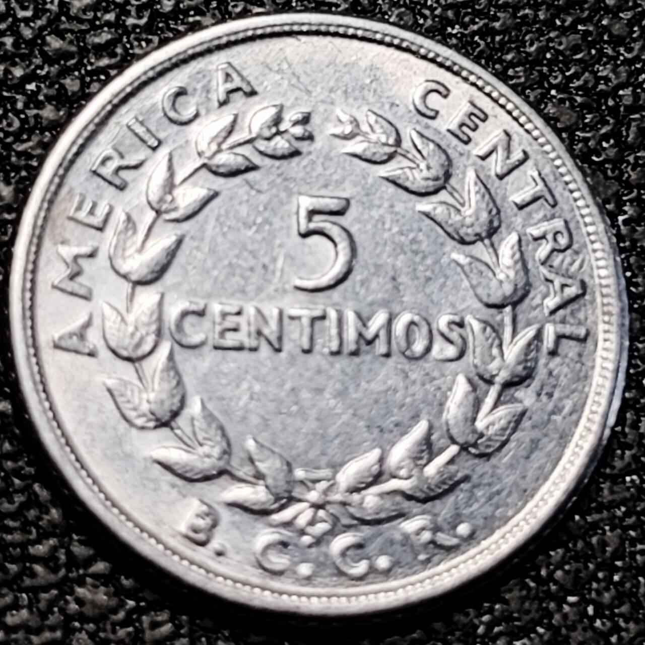 泉币菌-第190场-本场拍品多 请提前出价 （年后发货） 北美洲-哥斯达黎加-1958年5分-