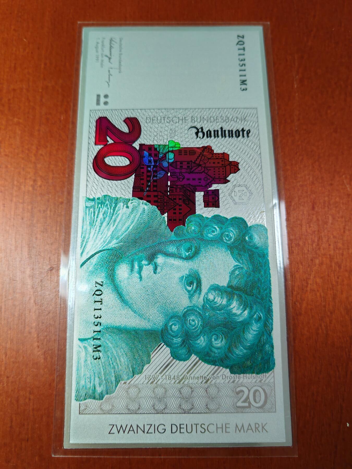 长老汇马年精选第一场拍卖 198X-199X西德马克彩色银钞8枚全套，5马克到1000马克，80克999银，稀见!