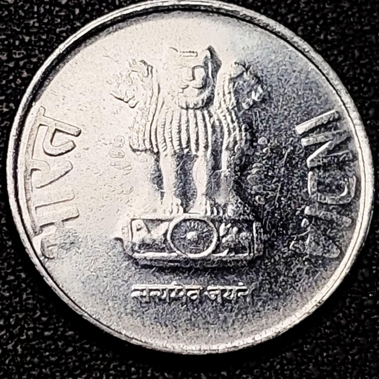 泉币菌-第190场-本场拍品多 请提前出价 （年后发货） 印度2016年2卢比不锈钢硬币25mm 阿育王狮子座