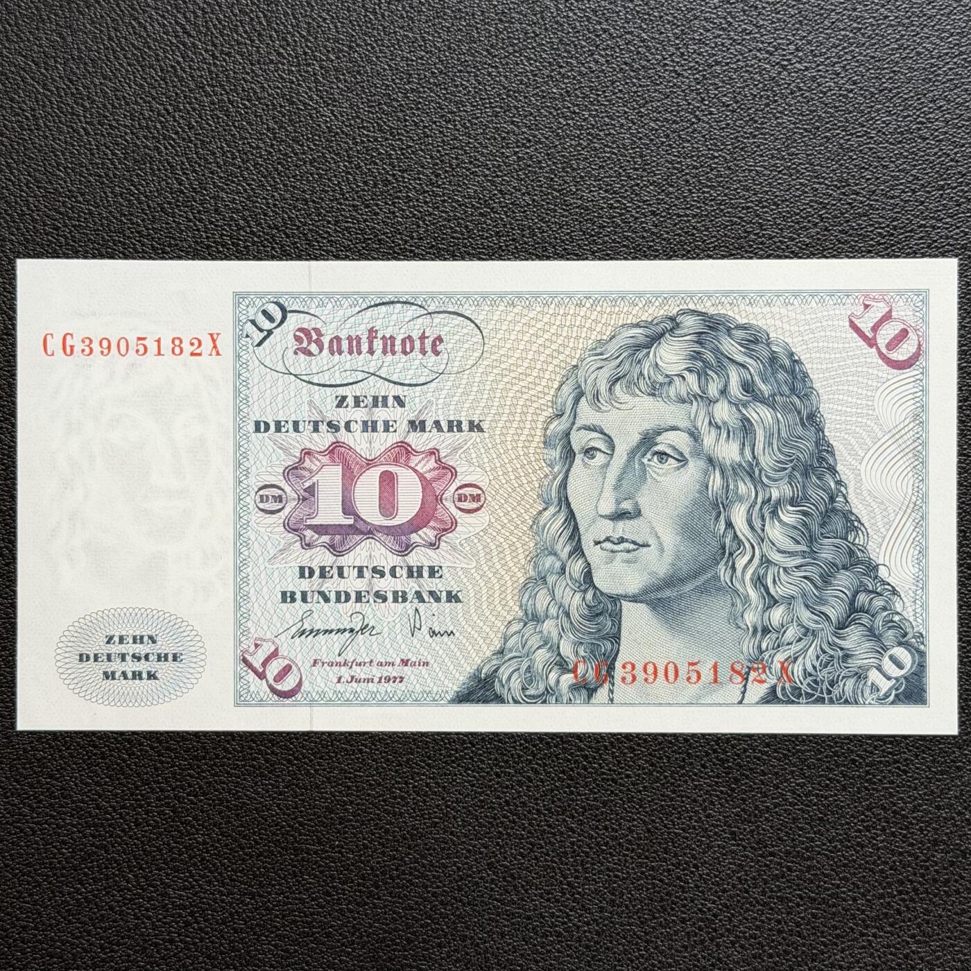 ＜星葵🌻钱币社＞非全新纸币场第70期·3月1日发货 UNC 德国1977年老卢卡斯·克拉纳赫10马克纸币