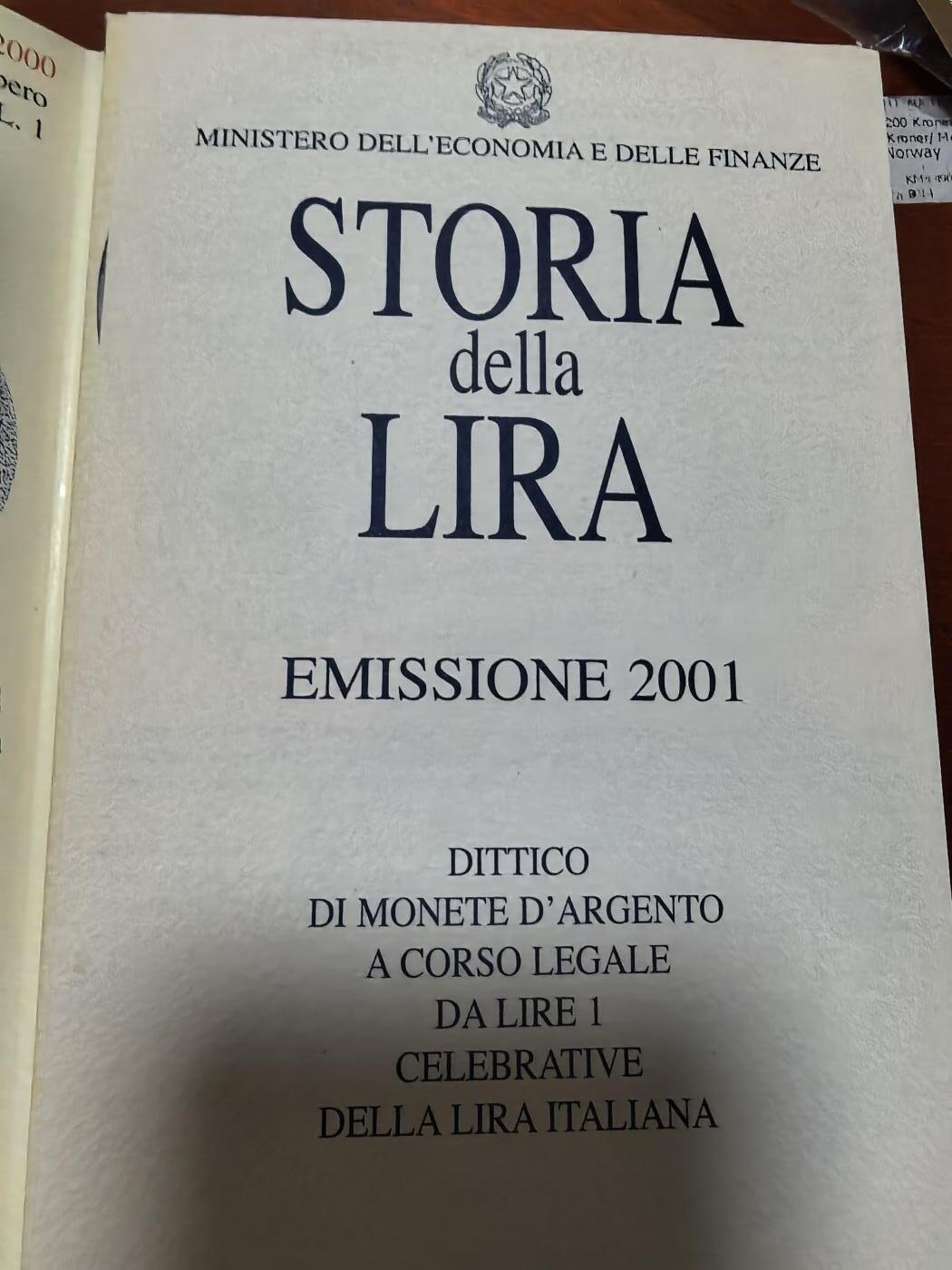 长老汇马年精选第一场拍卖 2001意大利最后的里拉银币两枚，原盒证，淘宝1000元