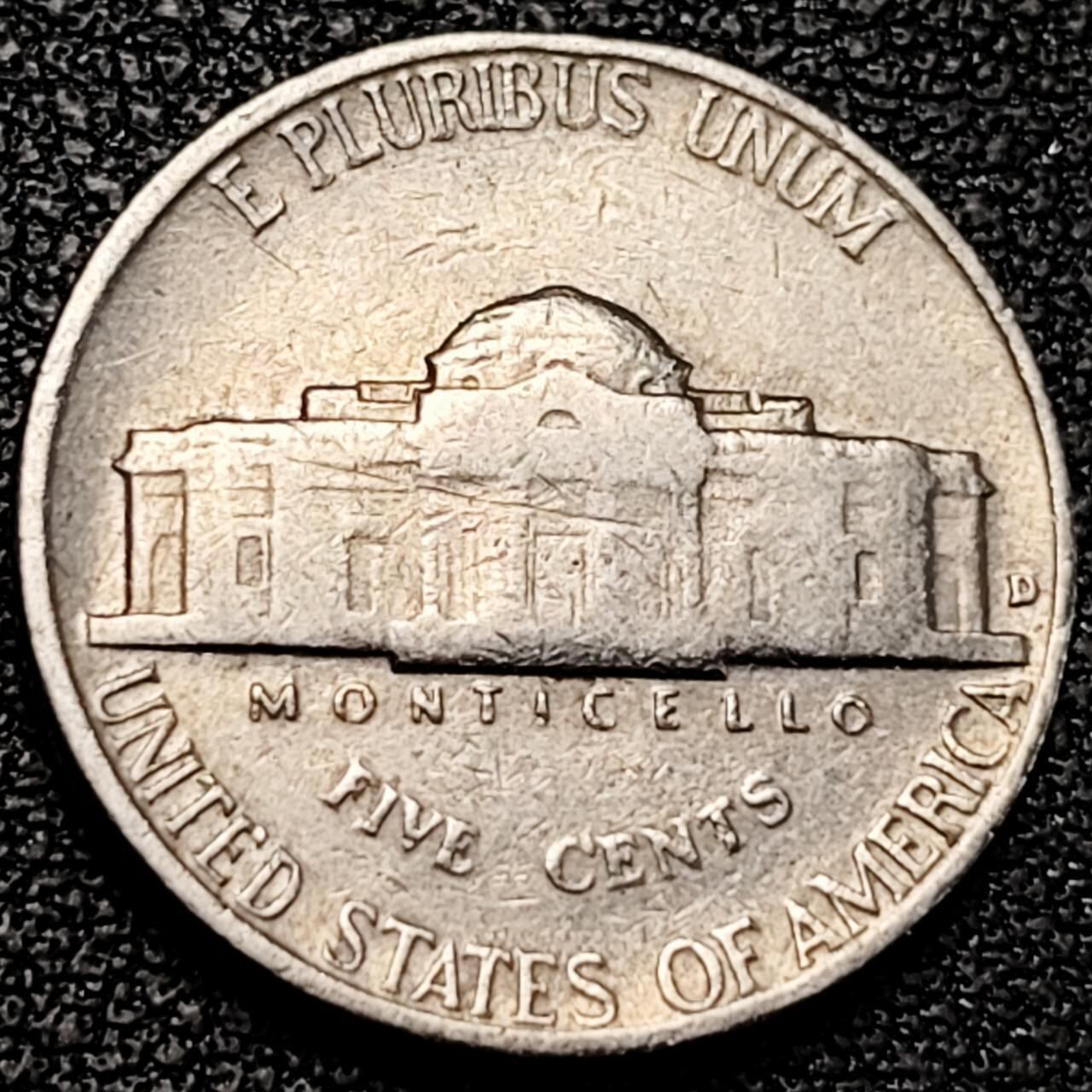 泉币菌-第190场-本场拍品多 请提前出价 （年后发货） 1959年 美国5美分 白宫 21.2mm 美洲