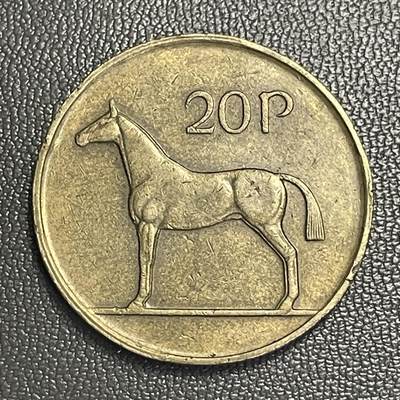 回流0301 -  爱尔兰1986年20便士铜币（马版）