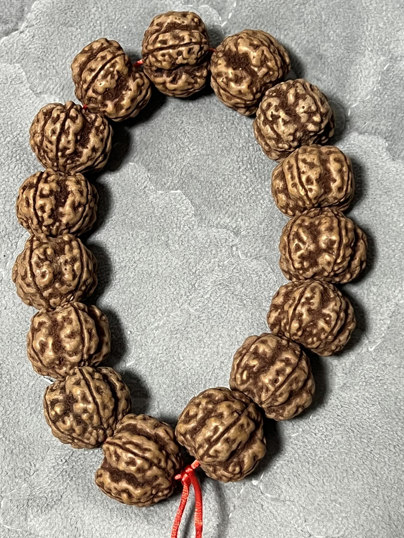 零元拍：超大超肉红皮帝王花金刚菩提手持，22左右