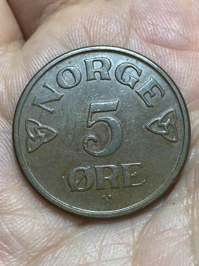 2026年第二十八场(总第一百九十七场）新春初七特拍场(佣金3%最低1元) - 挪威🇳🇴1955年5欧尔(哈康七世第五版)