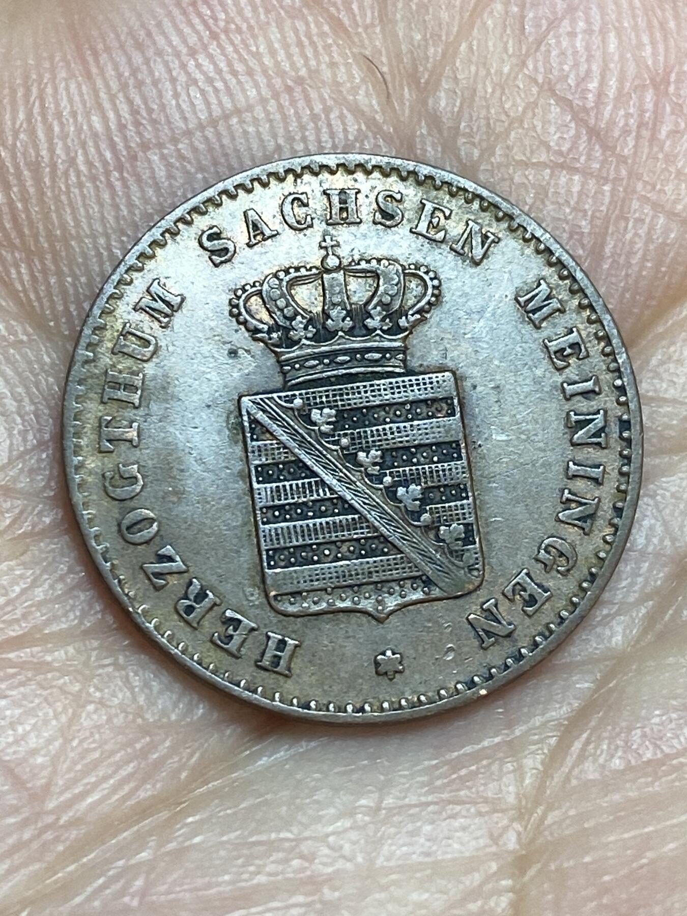 2026年第二十八场(总第一百九十七场）新春初七特拍场(佣金3%最低1元) 德意志邦国，萨克森–迈宁根公国1865年2芬尼(伯恩哈德二世时期)