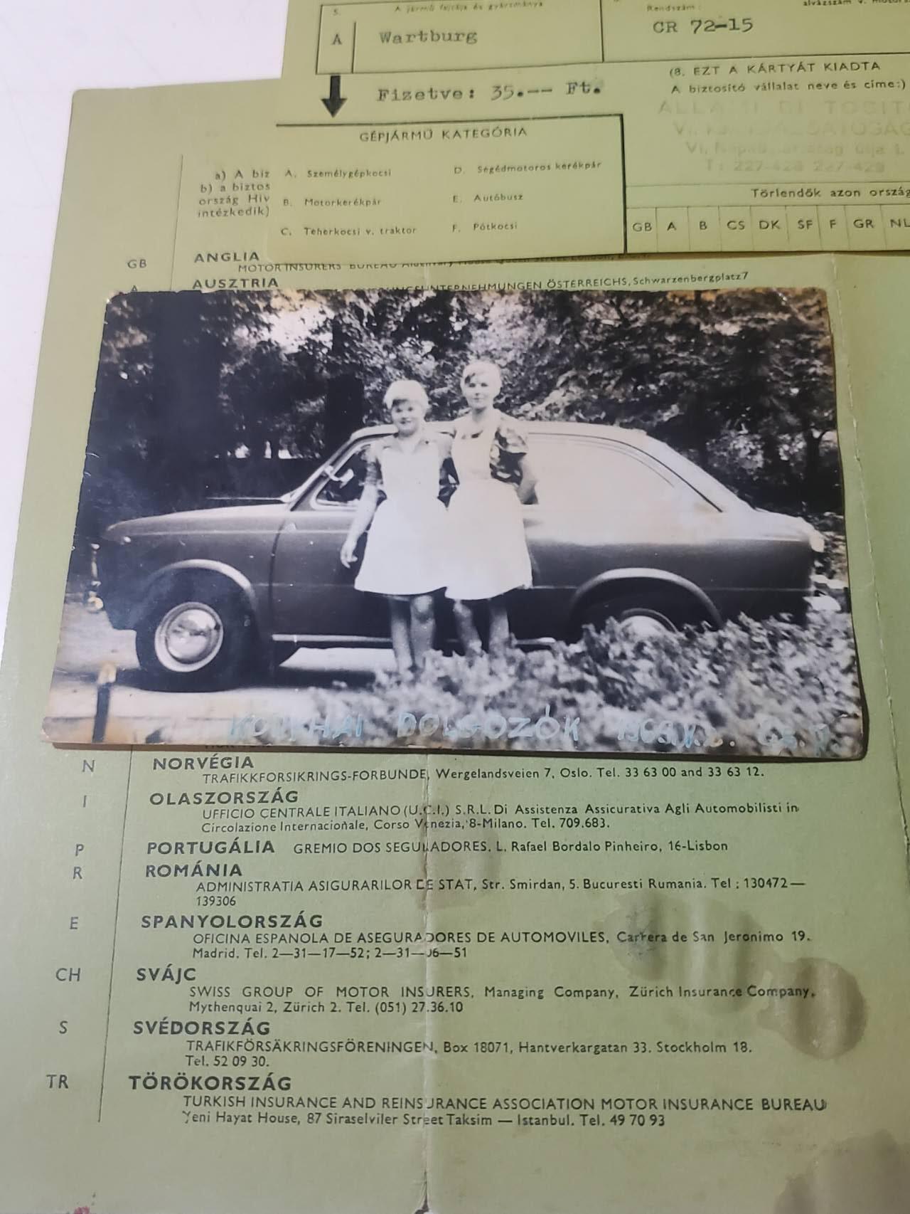 韵星假日军品类拍卖第41期 -- Rimey Holidays Militaria Auction 41 匈牙利人民共和国资深汽车协会会员Danszky Ferenc博士 登记册 保险单 家庭照片一组