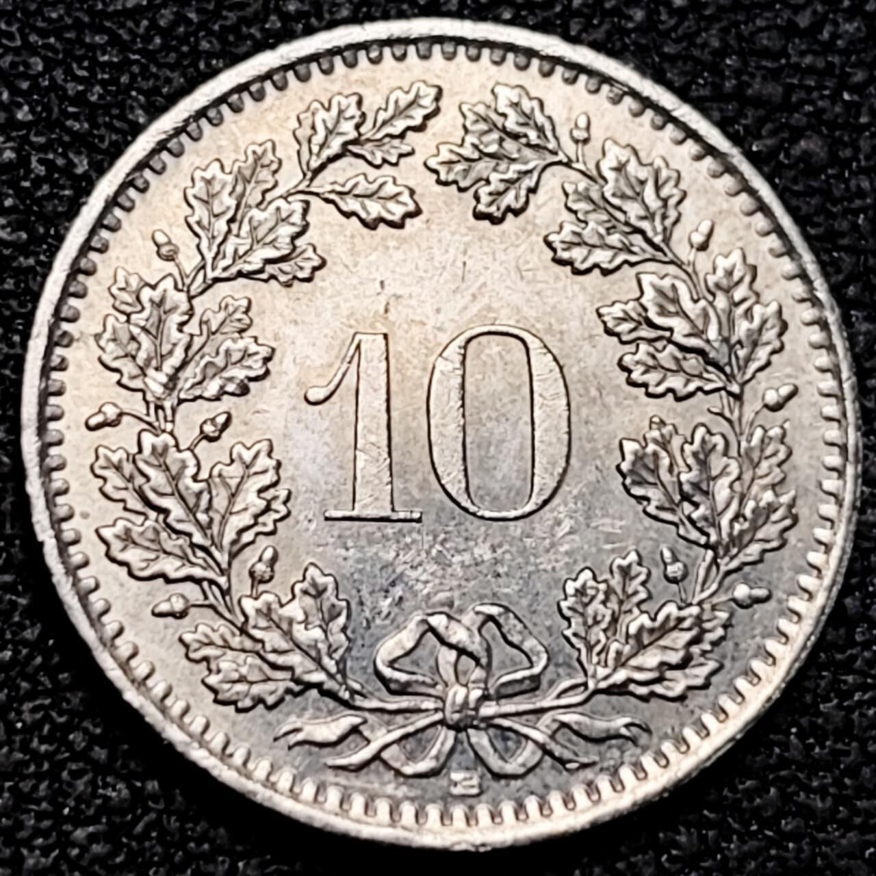 泉币菌-第190场-本场拍品多 请提前出价 （年后发货） 1992年 瑞士10分女神 19MM 