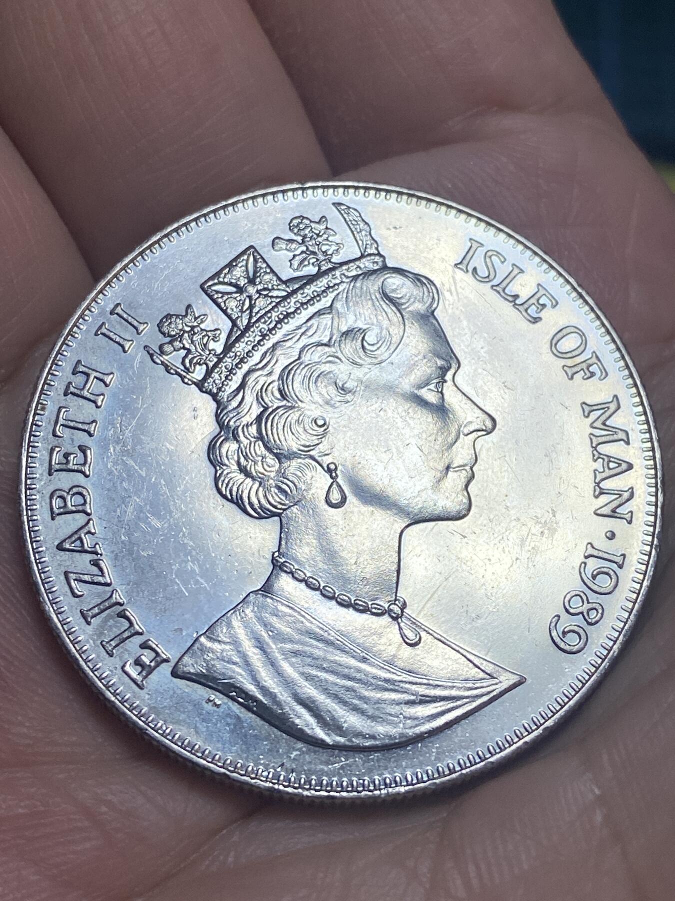 2026年第二十八场(总第一百九十七场）新春初七特拍场(佣金3%最低1元) 英属马恩岛🇮🇲1989年1克朗(历史事件系列–邦蒂号兵变二百周年纪念币)