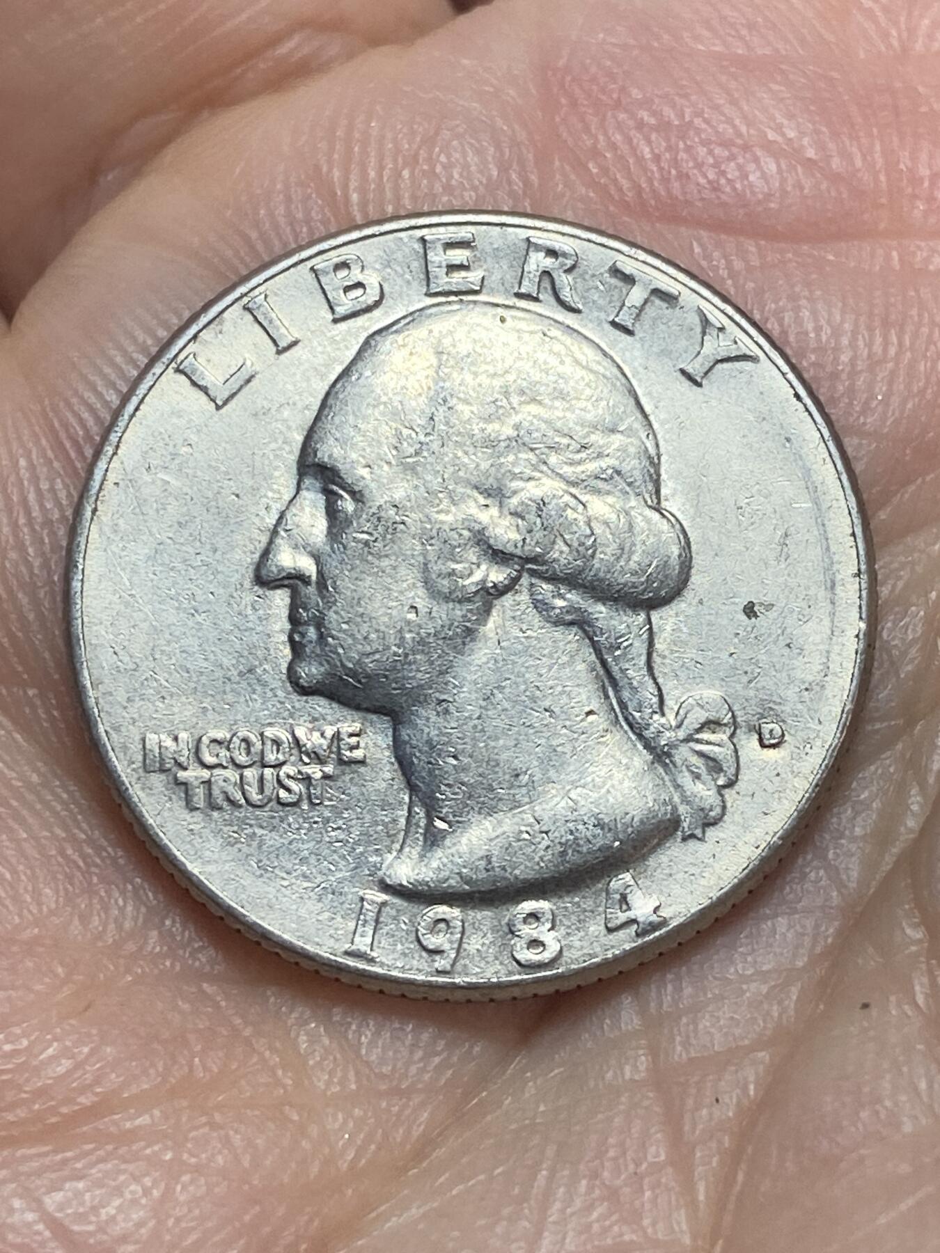 2026年第二十八场(总第一百九十七场）新春初七特拍场(佣金3%最低1元) 美国🇺🇸1984年1/4元(华盛顿1/4元第三版，D标丹佛造)