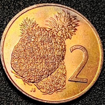 泉币菌-第195场- 新年快乐 新年第三场 本场拍品多 请提前出价 - 原铜光UNC 英属库克 1972年 1分铜币 18mm 伊丽莎白二世女王