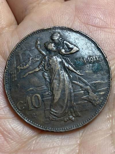 2026年第二十八场(总第一百九十七场）新春初七特拍场(佣金3%最低1元) - 稀少熟美好品–意大利王国1911单年份10分(意大利王国建国50周年纪念币)