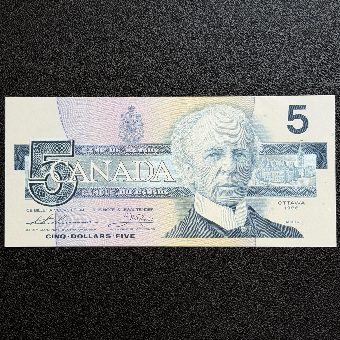 ＜星葵🌻钱币社＞非全新纸币场第70期·3月1日发货 加拿大1986年5元纸币