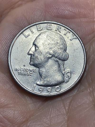 2026年第二十八场(总第一百九十七场）新春初七特拍场(佣金3%最低1元) - 美国🇺🇸1990年1/4元(华盛顿1/4元第三版，D标丹佛造)