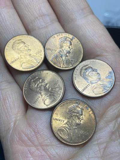 2026年第二十八场(总第一百九十七场）新春初七特拍场(佣金3%最低1元) - 原光好品–美国🇺🇸1分5枚：2000年2002年(均为D标丹佛造)