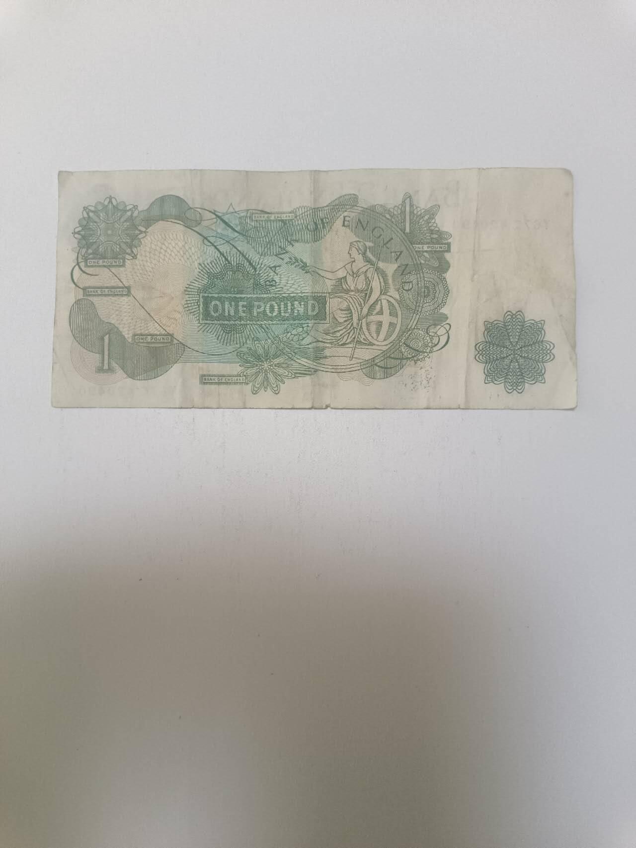 【20260219】非全新纸币和硬币第337场 英国C序列1镑，有字迹