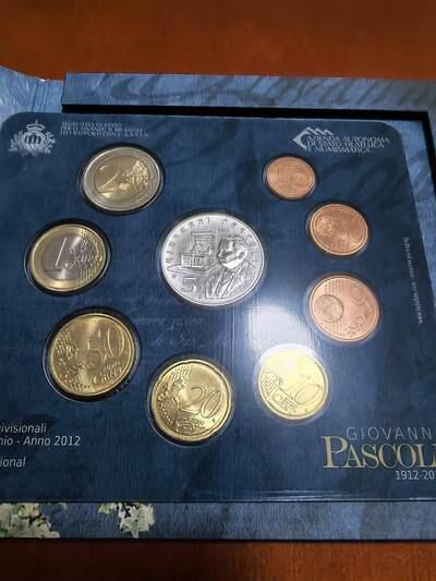 长老汇马年精选第一场拍卖 2012圣马力诺欧元套币9枚，卡装，含1枚5欧元银币，18克925银，淘宝没有这个拍品