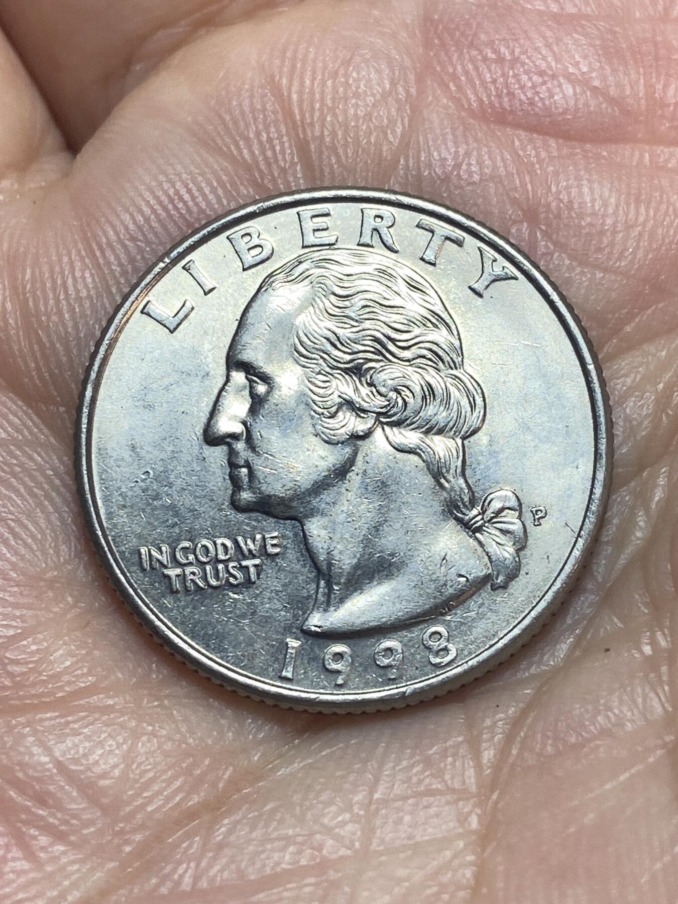 2026年第二十八场(总第一百九十七场）新春初七特拍场(佣金3%最低1元) 原光好品–美国🇺🇸1998年1/4元(华盛顿1/4元第三版，P标费城造)