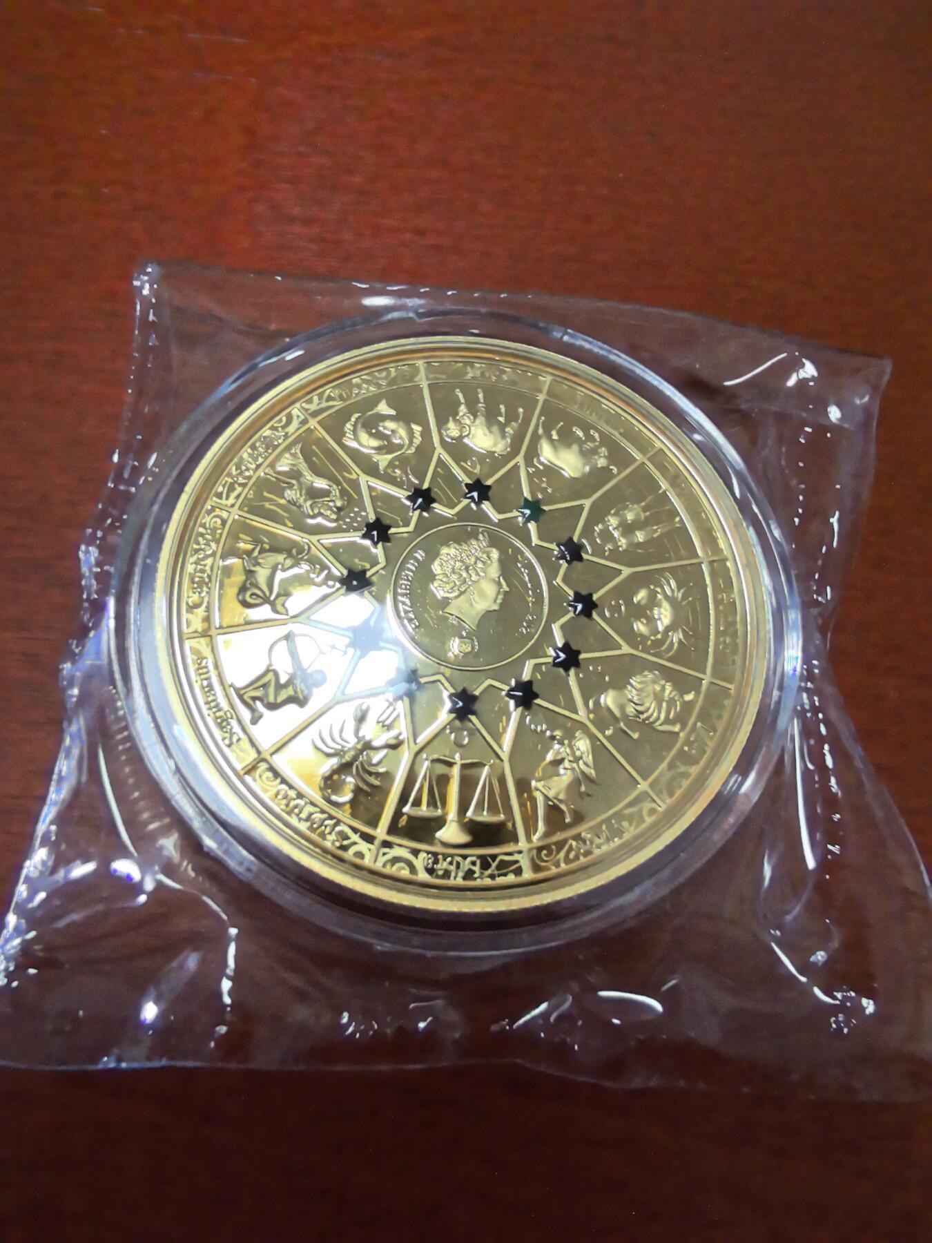 长老汇马年精选第一场拍卖  2021萨摩亚金牛座阿芙洛狄忒20分铜镀金币，盒证全，3000枚