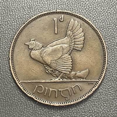 回流0301 - 爱尔兰1931年1便士铜币 母鸡