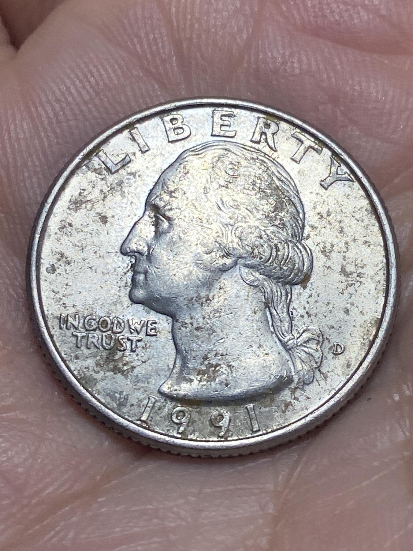 2026年第二十八场(总第一百九十七场）新春初七特拍场(佣金3%最低1元) 美国🇺🇸1991年1/4元(华盛顿1/4元第三版，D标丹佛造)