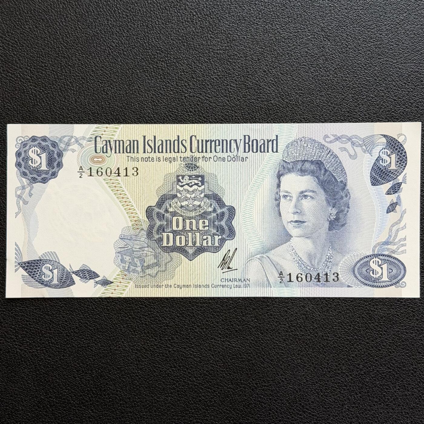 ＜星葵🌻钱币社＞非全新纸币场第70期·3月1日发货 UNC 开曼1971年女王1元纸币